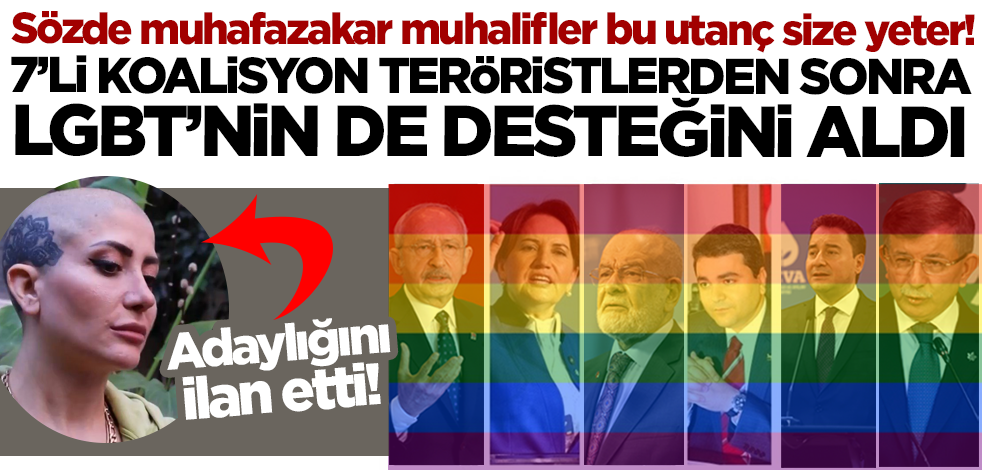 Sözde muhafazakar muhalifler bu utanç size yeter! 7'li koalisyon LGBT'nin de desteğini aldı