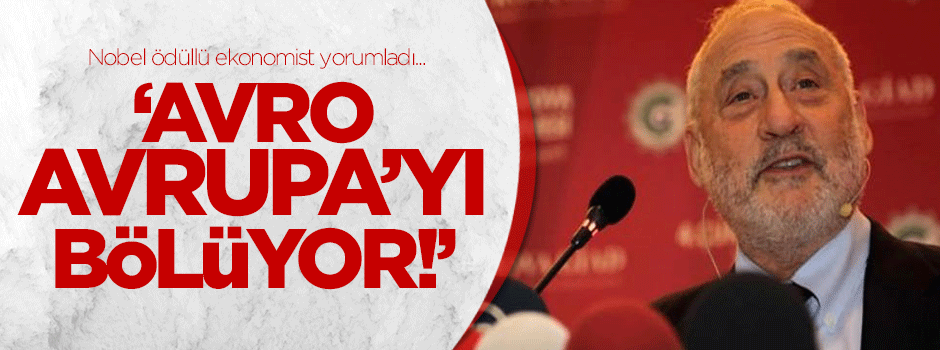 Stiglitz: Avro Avrupa'yı bölüyor