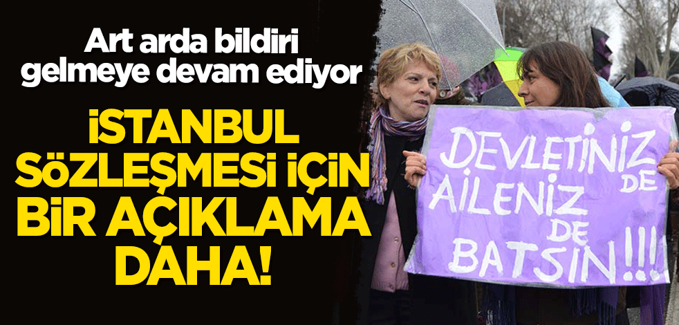 STK'lardan art arda bildiri! İstanbul Sözleşmesi için bir açıklama daha!