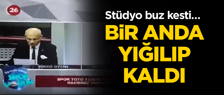 Stüdyo buz kesti… Bir anda yığılıp kaldı
