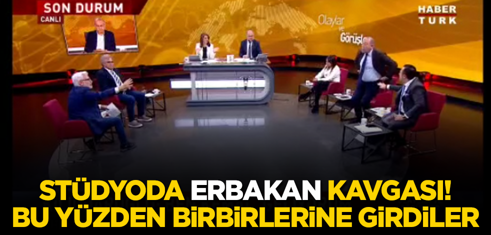 Stüdyoda "Erbakan" kavgası! Bu yüzden birbirlerine girdiler