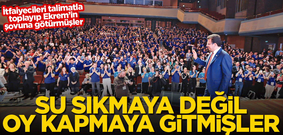 Su sıkmaya değil oy kapmaya gitmişler