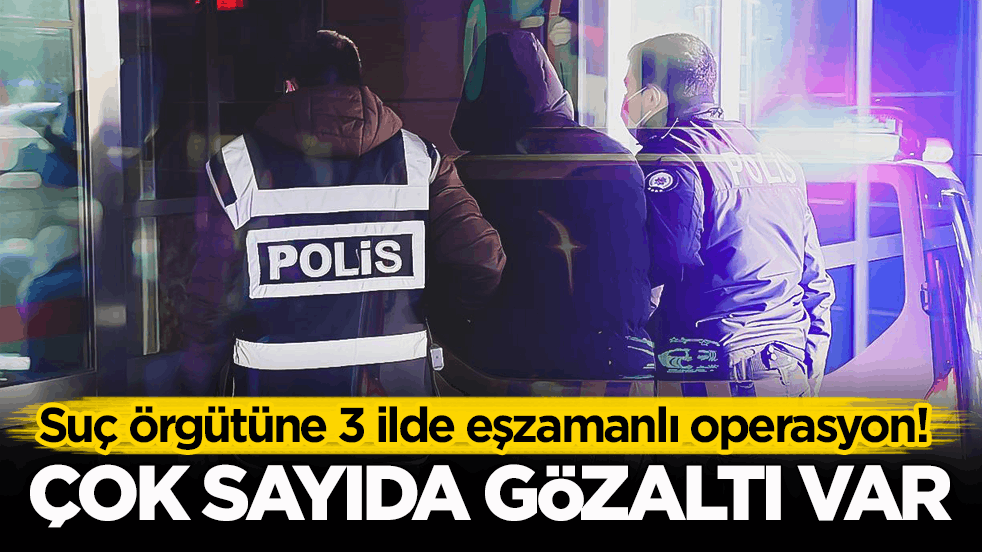 Suç örgütüne 3 ilde eşzamanlı operasyon: Çok sayıda gözaltı var