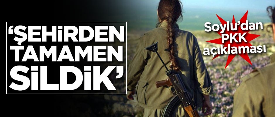 Süleyman Soylu: PKK'yı şehirden tamamen sildik...