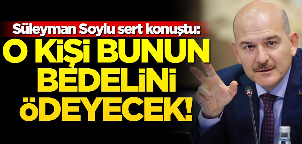 Süleyman Soylu sert konuştu: O kişi bunun bedelini ödeyecek!