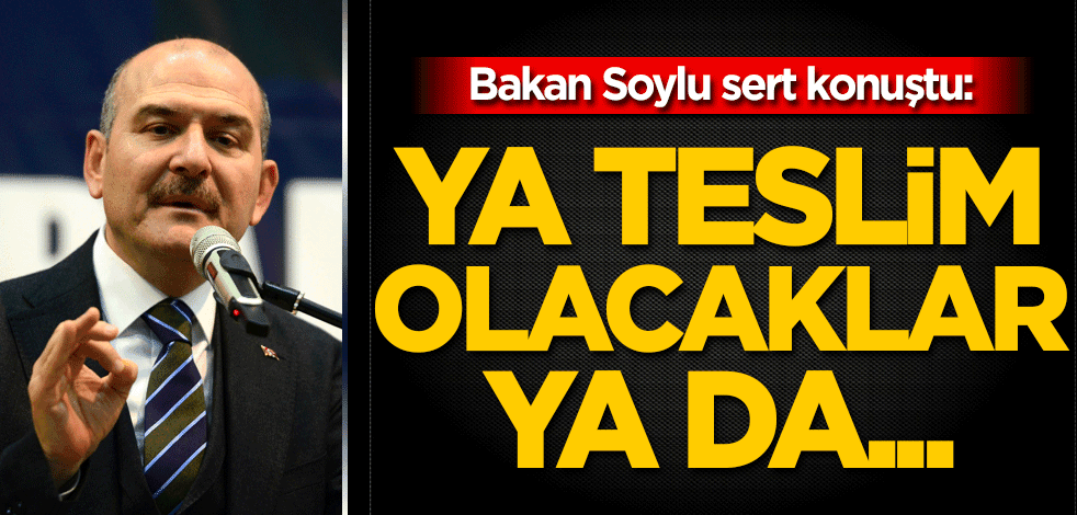 Süleyman Soylu sert konuştu: Ya teslim olacaklar ya da…