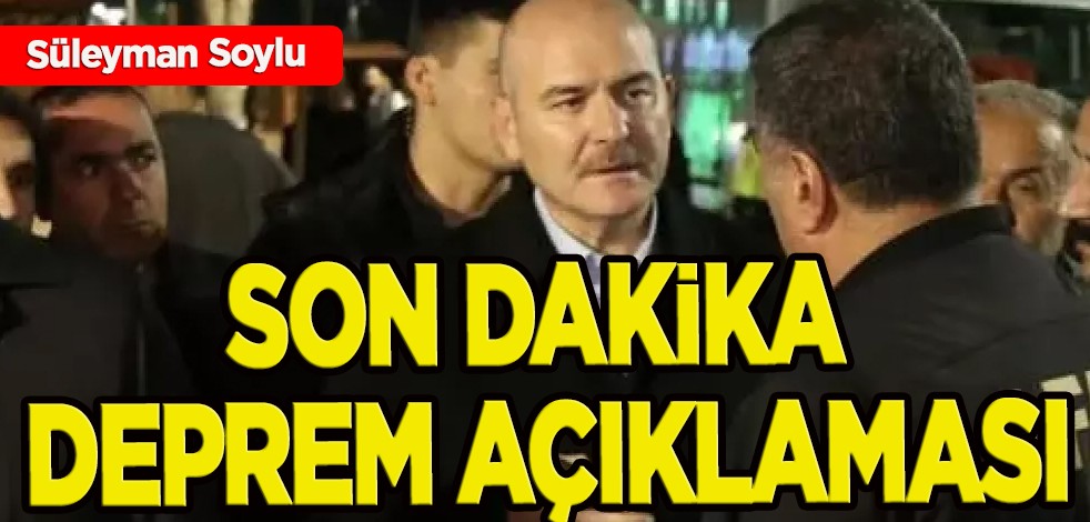 Süleyman Soylu: Yıkım olduğu bilgisini aldık! Hatay'ın Samandağ ve Defne ilçesinde iki deprem! Son dakika