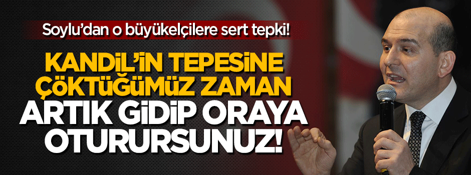 Süleyman Soylu'dan büyükelçilere sert tepki!