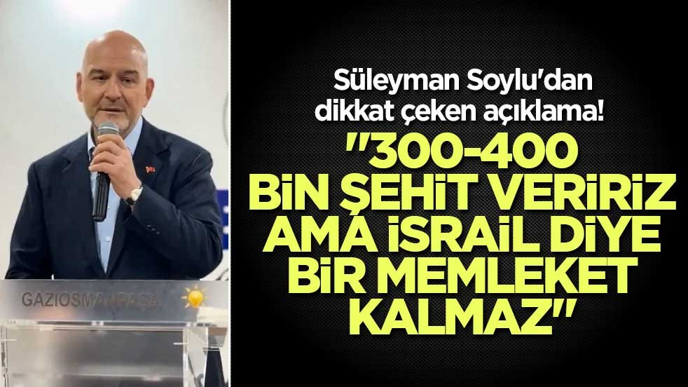 Süleyman Soylu'dan dikkat çeken açıklama! 