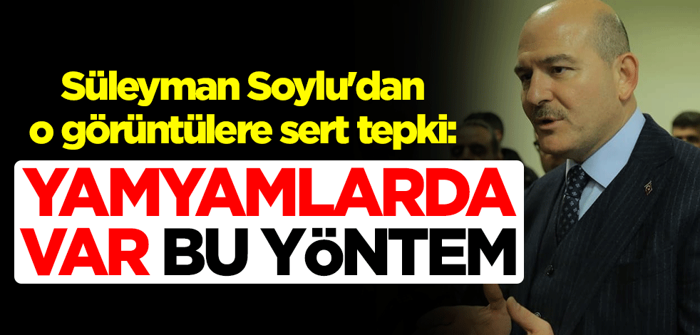 Süleyman Soylu'dan o görüntülere sert tepki: Yamyamlarda var bu yöntem