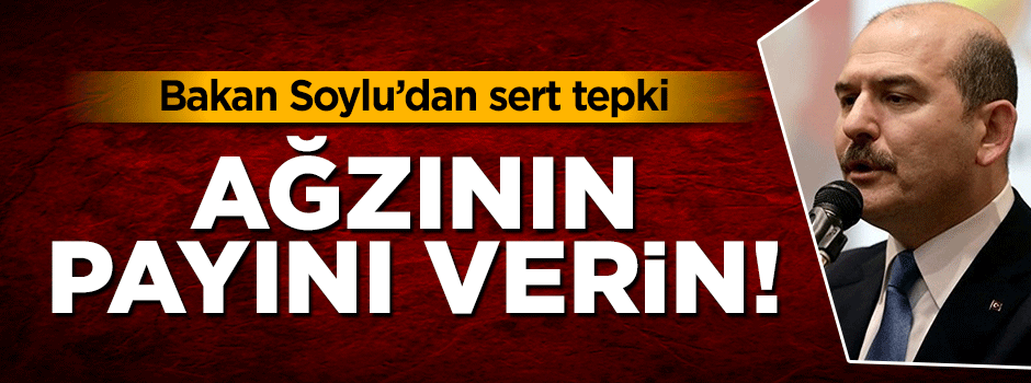 Süleyman Soylu'dan sert tepki: Ağzının payını verin!