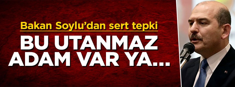 Süleyman Soylu'dan sert tepki: Be utanmaz adam var ya...