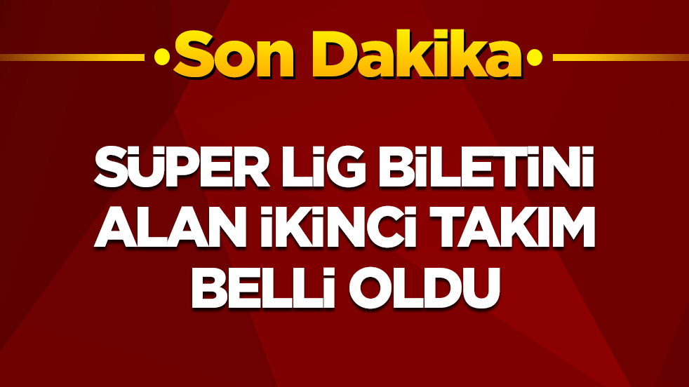 Süper Lig biletini alan ikinci takım belli oldu