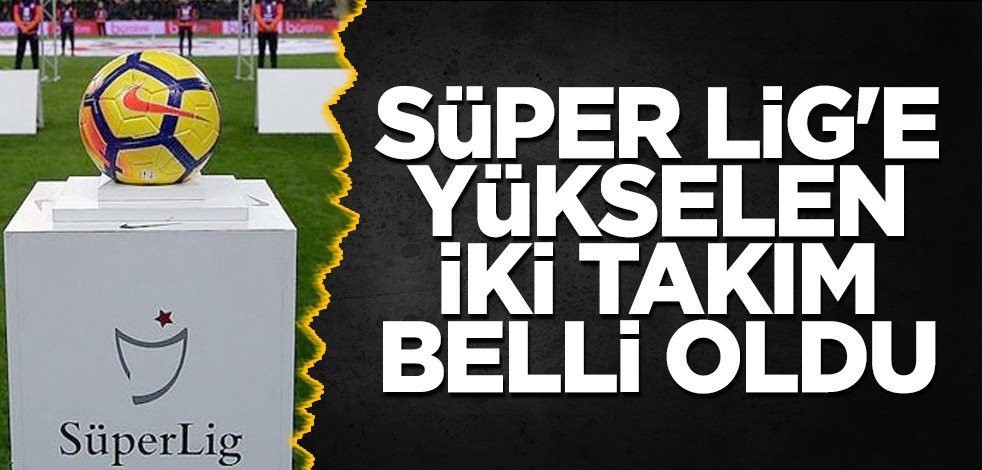 Süper Lig'e yükselen iki takım netleşti