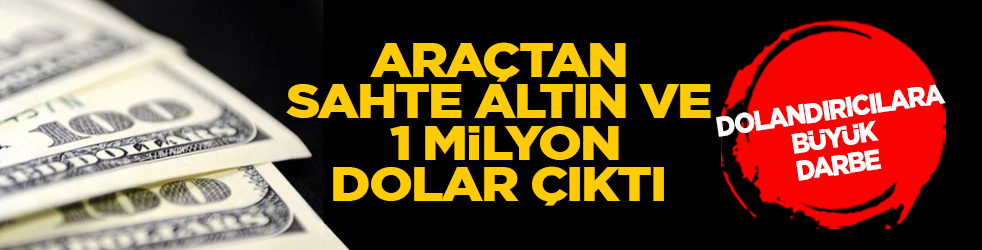 Şüpheli araçtan sahte altın ve 1 milyon dolar çıktı! Dolandırıcılara büyük darbe