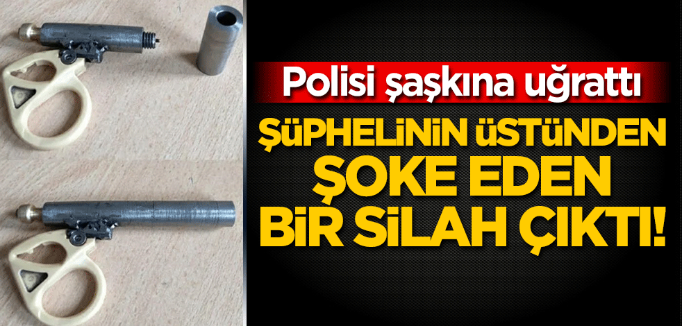 Şüpheli şahsın üstünden şoke eden bir silah çıktı!
