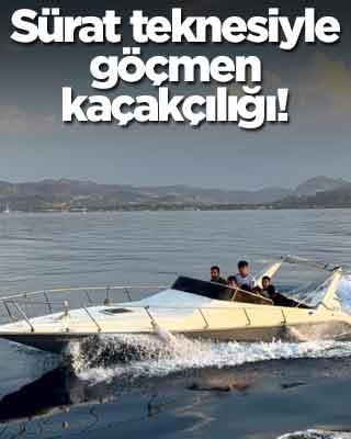 Sürat teknesiyle göçmen kaçakçılığı! Hepsi yakalandı