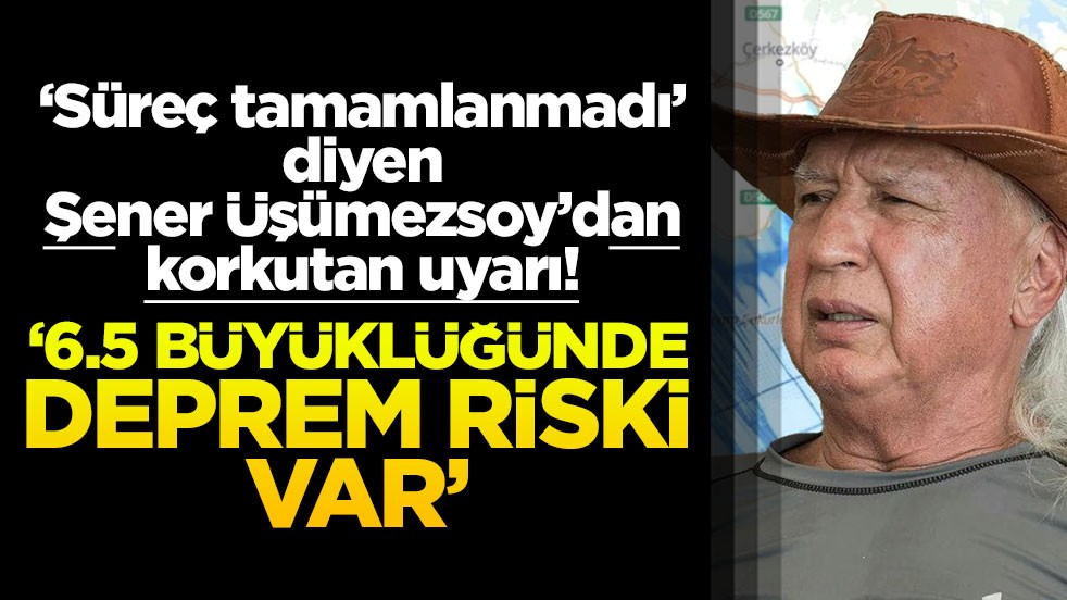 ‘Süreç tamamlanmadı’ diyen Şener Üşümezsoy’dan korkutan uyarı! ‘6.5 büyüklüğünde deprem riski var’