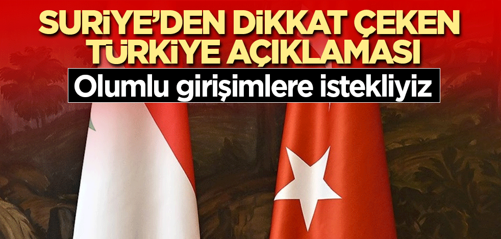 Suriye Dışişleri Bakanlığı’ndan dikkat çeken Türkiye açıklaması