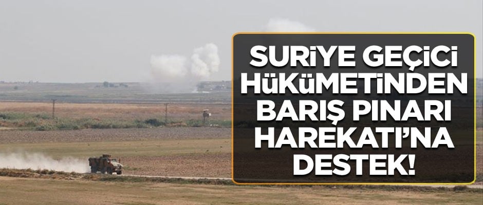 Suriye Geçici Hükümetinden Barış Pınarı Harekatı'na destek