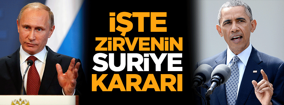 Suriye için çıkan sonuç