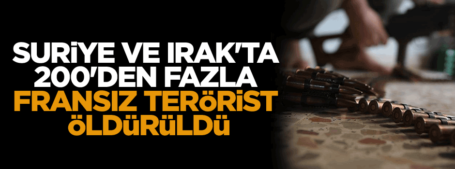 Suriye ve Irak'ta 200'den fazla Fransız terörist öldürüldü