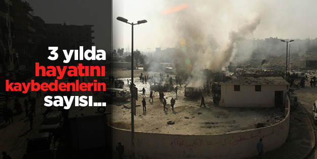Suriye’de 3 yılda 160 bin kişi hayatını kaybetti