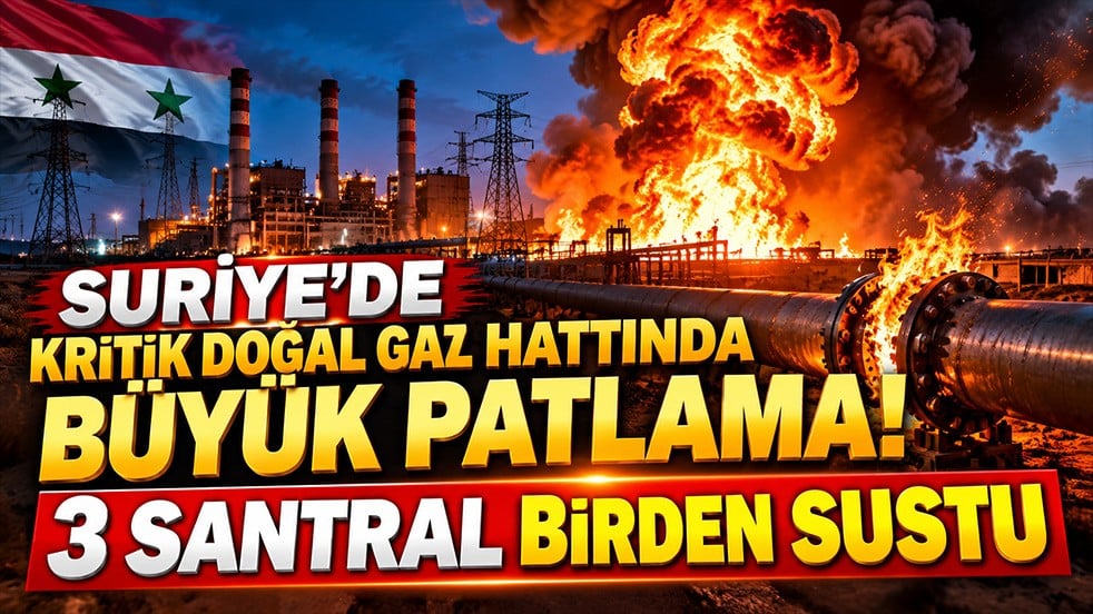 Suriye’de kritik doğal gaz hattında büyük patlama! 3 santral birden sustu