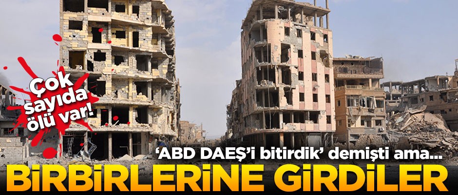 Suriye'de teröristler birbirine girdi!