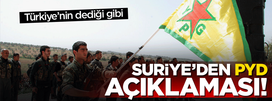 Suriye'den 'PYD' açıklaması: Destekliyoruz!