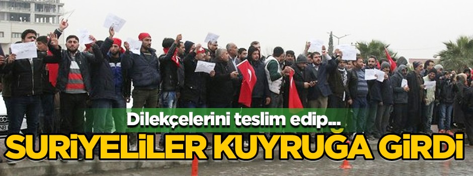 Suriyeliler 10 ilde askerlik şubelerinin önünde toplandı