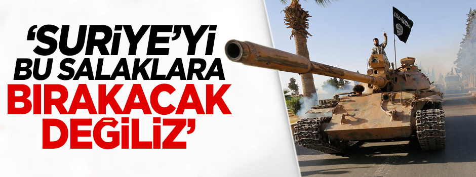 'Suriye'yi bu salaklara verecek değiliz'
