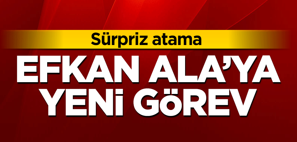 Sürpriz atama: Efkan Ala'ya yeni görev!