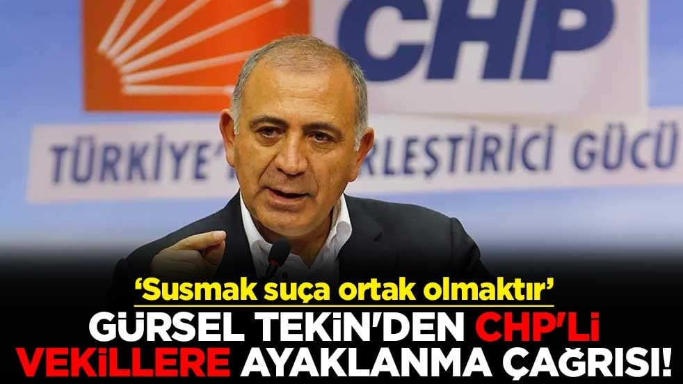 ‘Susmak suça ortak olmaktır" Gürsel Tekin'den CHP'li vekillere ayaklanma çağrısı!