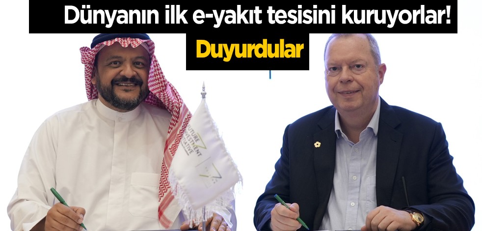 Suudi Arabistan kararı: Dünyanın ilk ve tek e-yakıt deneme tesisini kuruyor! Dünyaya duyurdular