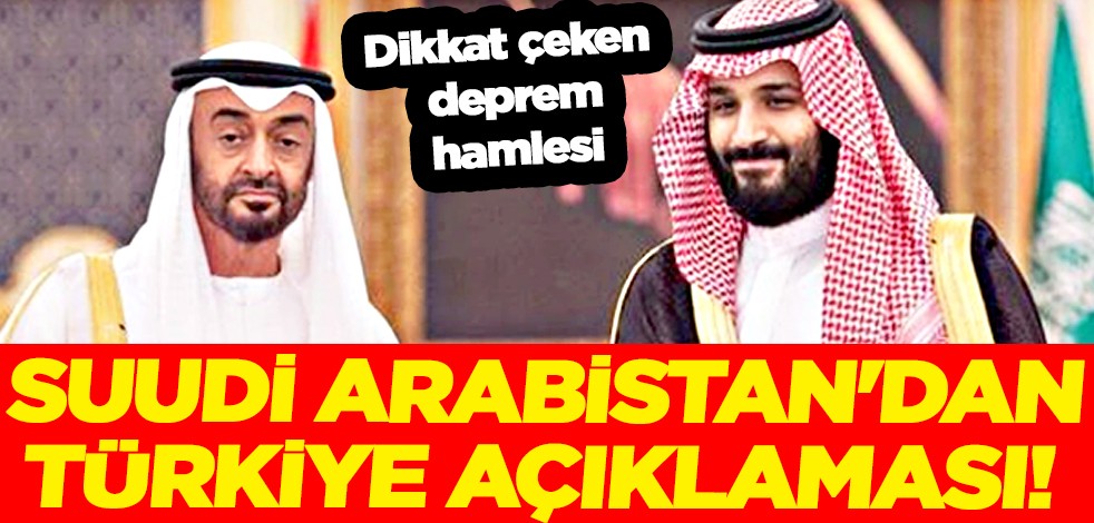 Suudi Arabistan'dan Türkiye açıklaması! 3 bin konteyner... Dikkat çeken Türkiye depremi haberi!