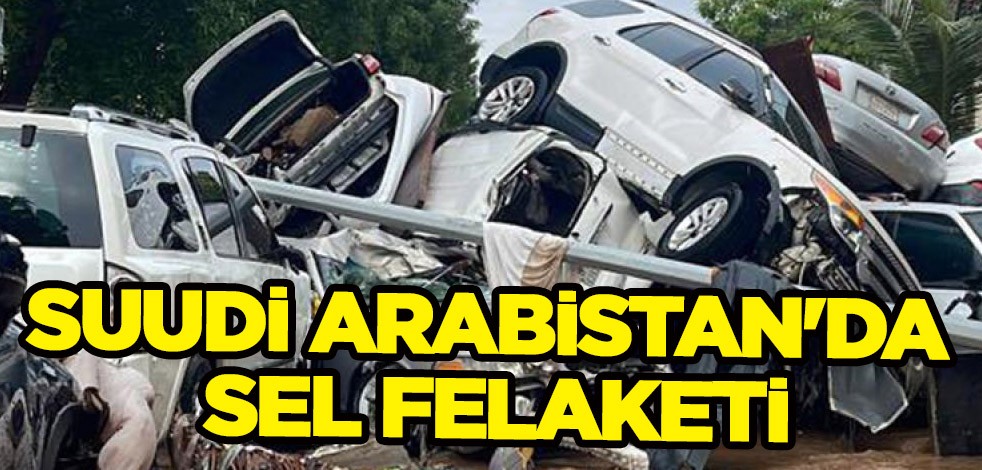 Suudi Arabistan'ı sel altüst etti! Bir çok aracı üst üste attı: Şaşkına çeviren olay sosyal medyada viral oldu