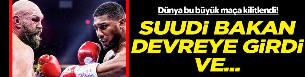 Suudi Bakan devreye girdi... Tarihi karar: Maç resmileşti, günü ilan edildi! Anthony Joshua-Tyson Fury...