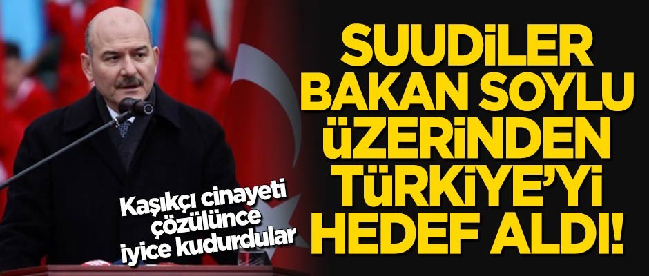 Suudiler, Bakan Soylu üzerinden Türkiye'yi hedef aldı!