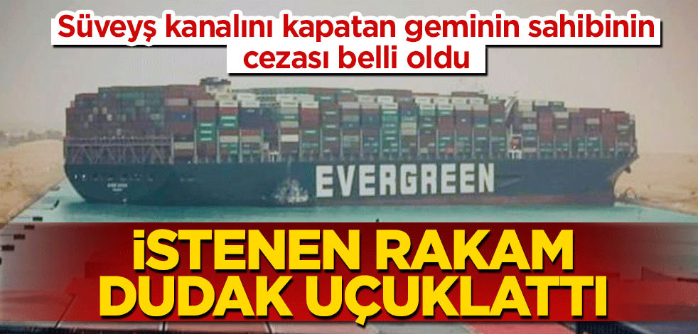 Süveyş kanalını kapatan geminin sahibinin cezası belli oldu!