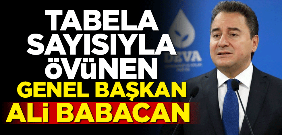 Tabela sayısıyla övünen genel başkan: Ali Babacan!