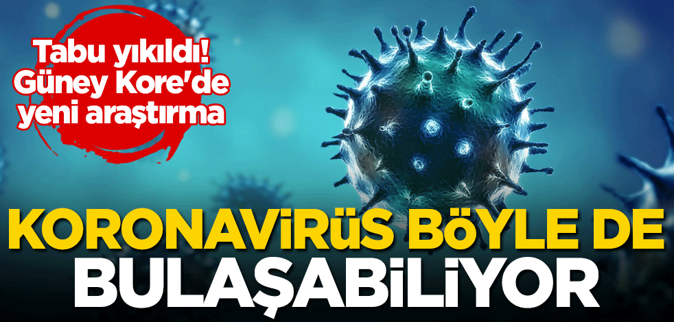 Tabu yıkıldı! Güney Kore'de yeni araştırma: Koronavirüs böyle de bulaşabiliyor