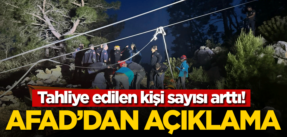 Tahliye edilen kişi sayısı arttı! AFAD'dan açıklama