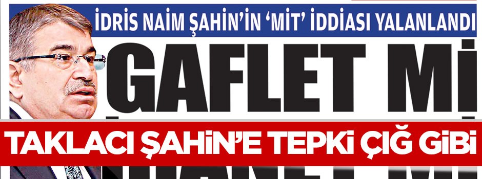 Taklacı Şahin’e tepki çığ gibi
