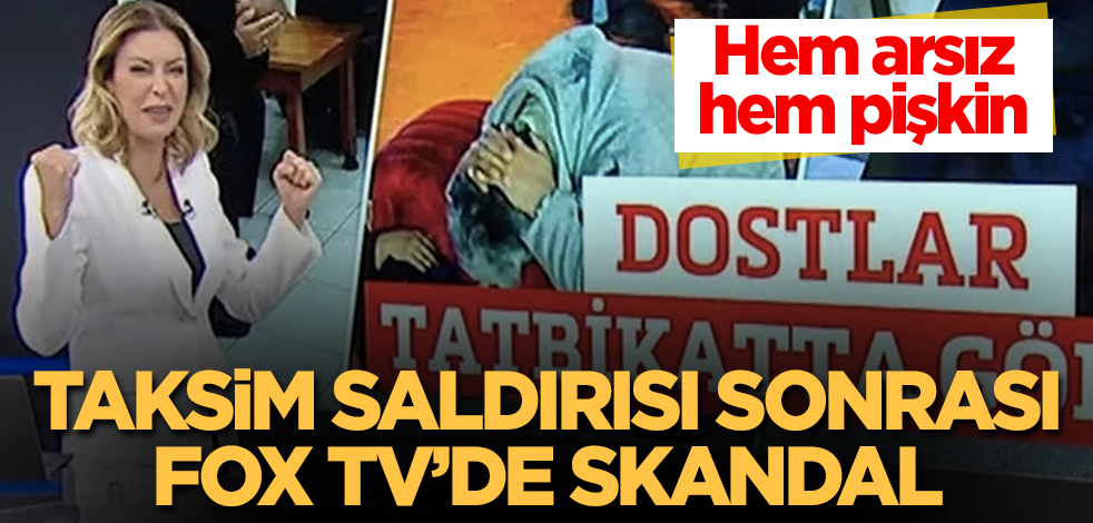 Taksim saldırısı sonrası FOX TV'de skandal görüntü! Yazıklar olsun size