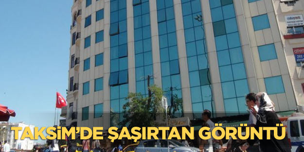 Taksim'de şaşırtan görüntü