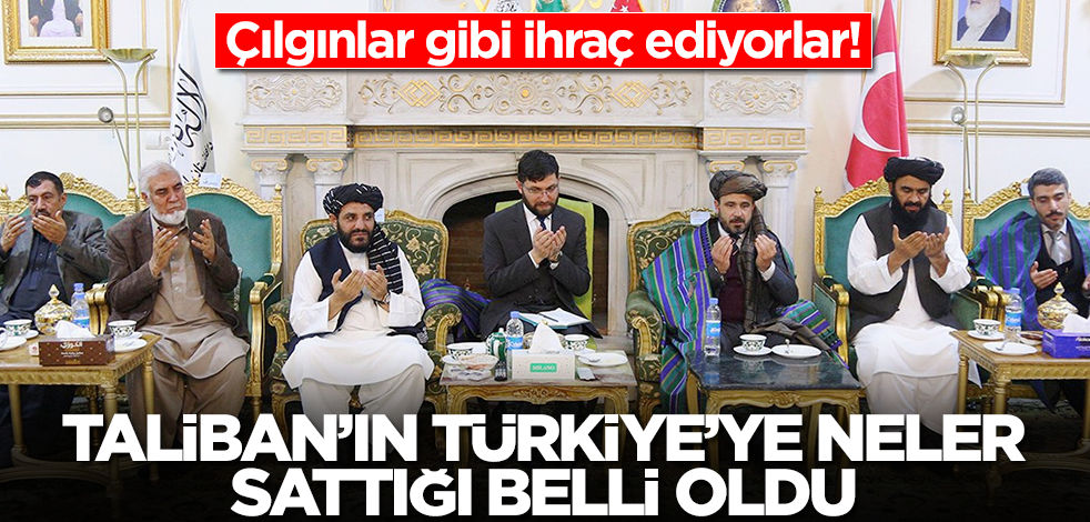 Taliban'ın Türkiye'ye neler sattığı belli oldu! Çılgınlar gibi ihraç ediyorlar