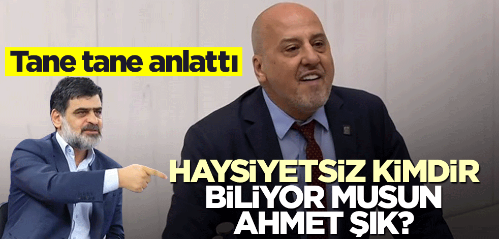 Tane tane anlattı! Haysiyetsiz kimdir biliyor musun Ahmet Şık?