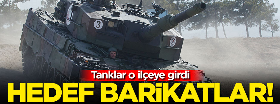 Tanklar barikatları vuruyor!