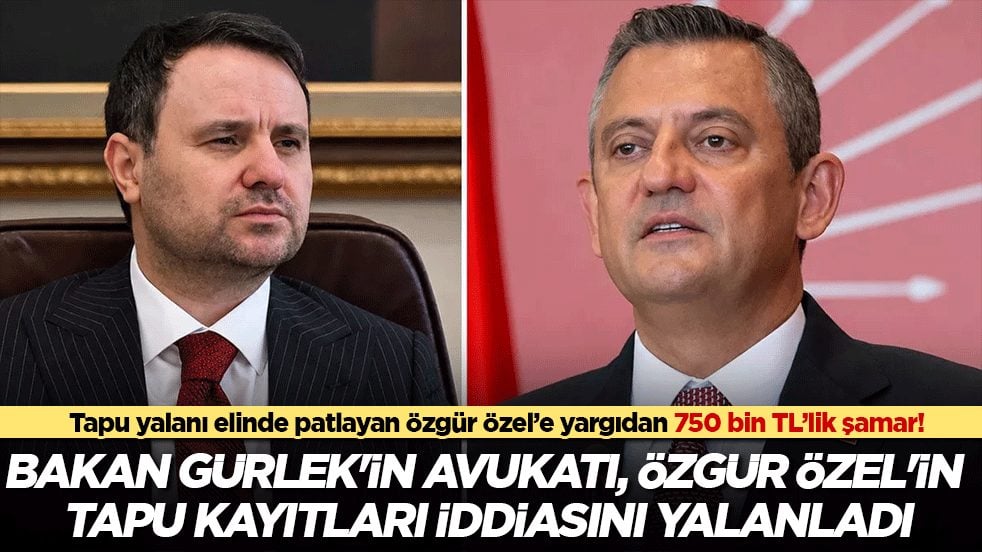 Tapu yalanı elinde patlayan Özgür Özel’e yargıdan 750 bin TL’lik şamar! Bakan Gürlek'in avukatından flaş açıklama